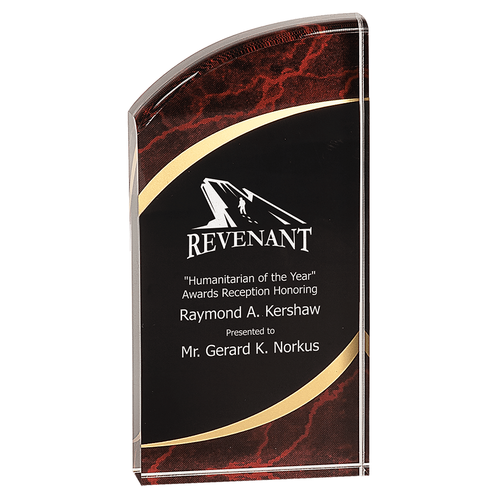 Thumbnail: 3 1/2" x 7" Marble Rounded Acrylic