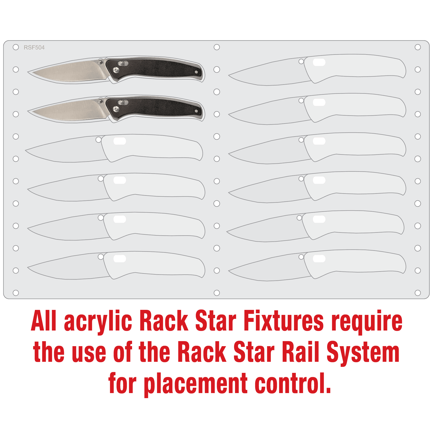 BR1501/BR1502 Bison River Knife Fixture-Holds 12