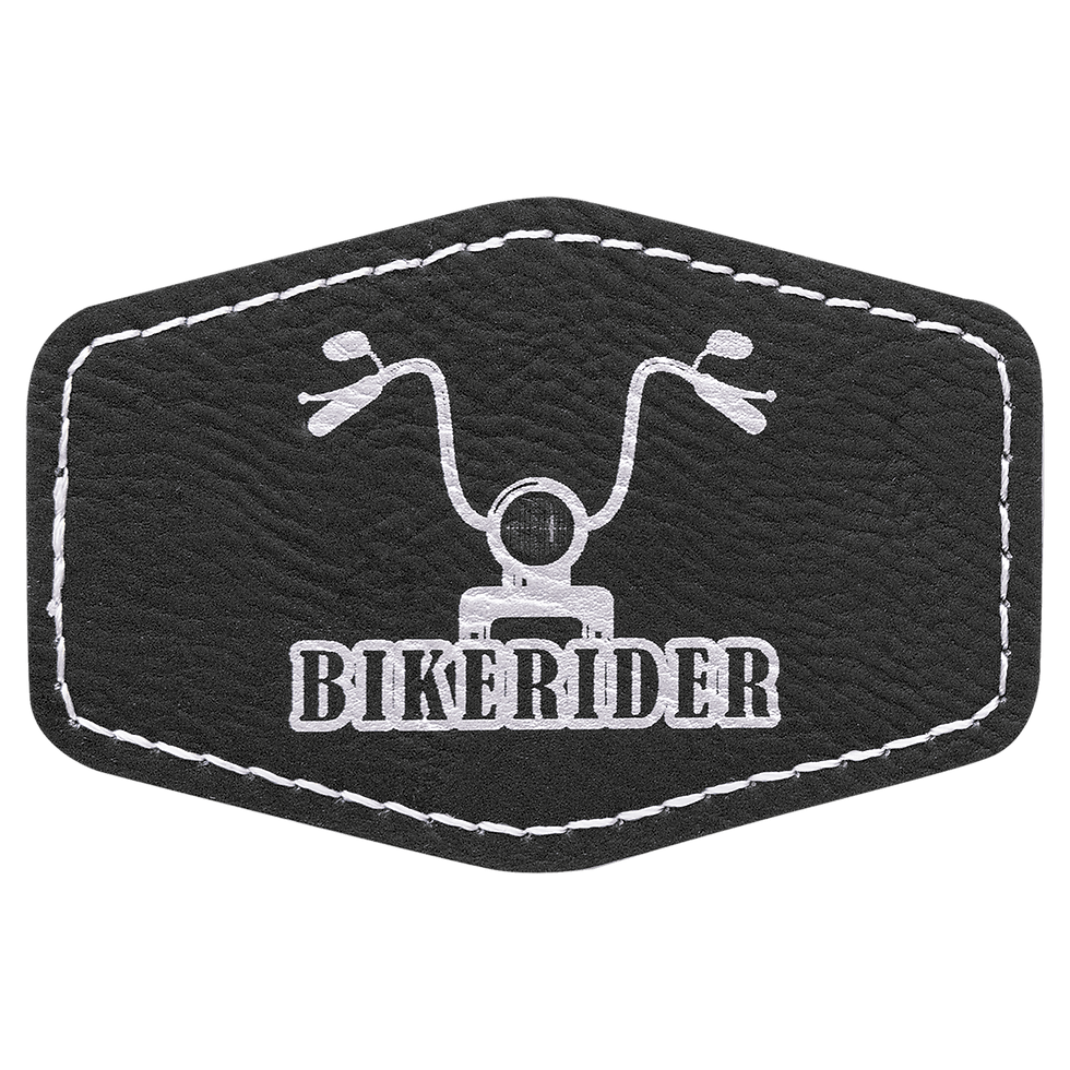 Thumbnail: 3" x 2" Laserable Leatherette Hex Patch with Kota Pro Adhesive