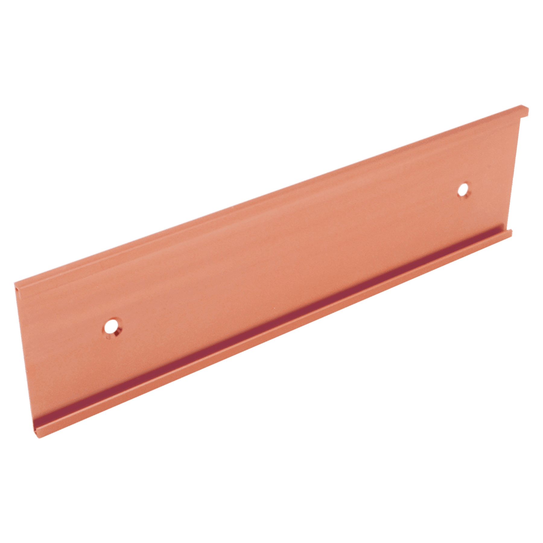 4" x 12", Polished Rose Gold, Kota Pro Aluminum Wall Bracket with Mounting Holes