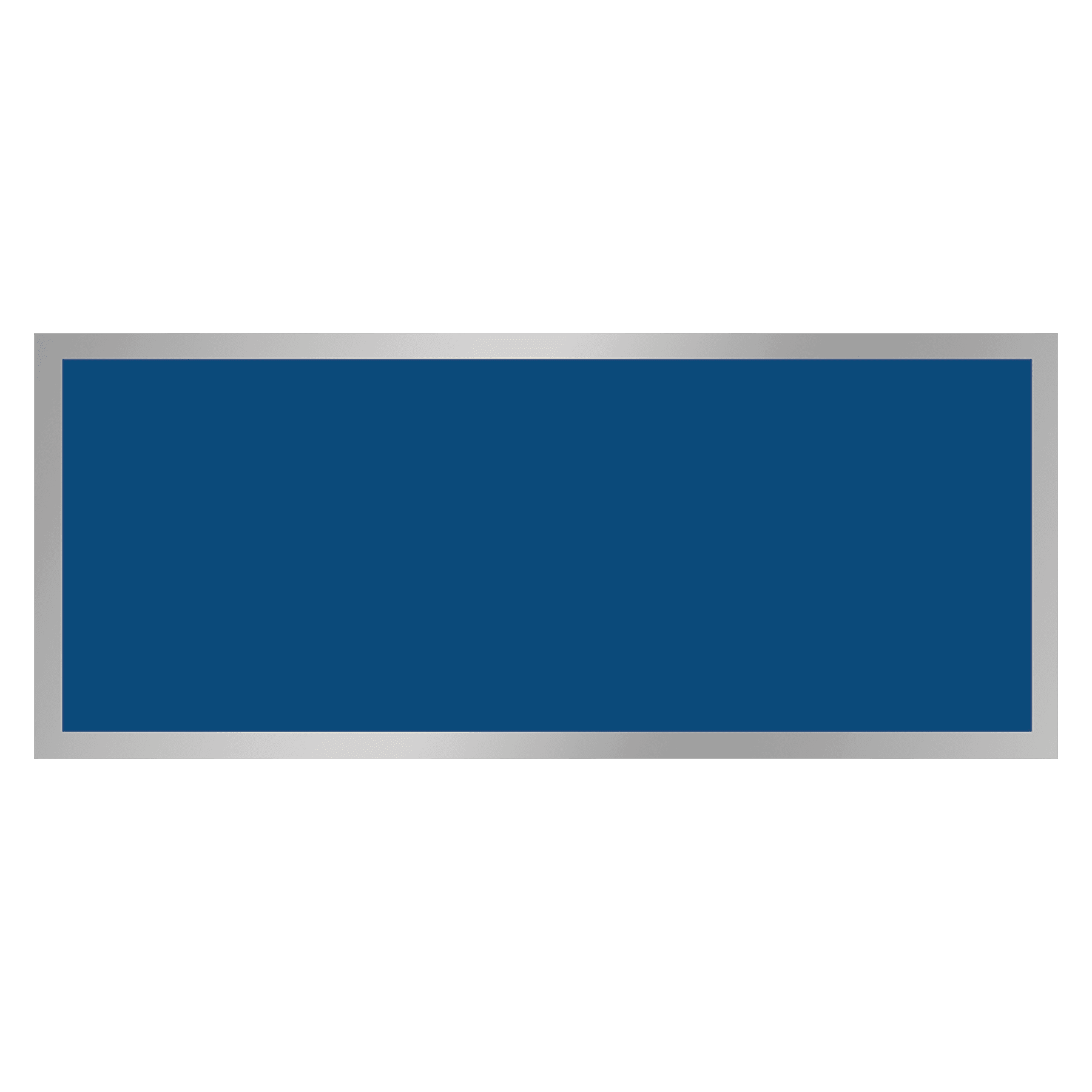 1 1/4" x 3" Laserable Aluminum Blue Plate with Silver Border