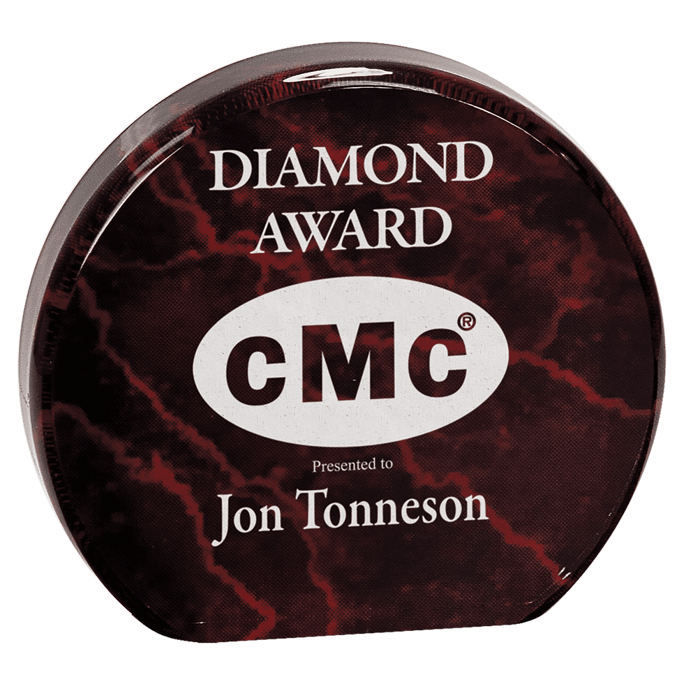 Thumbnail: 3 1/2" Marble Acrylic Circle