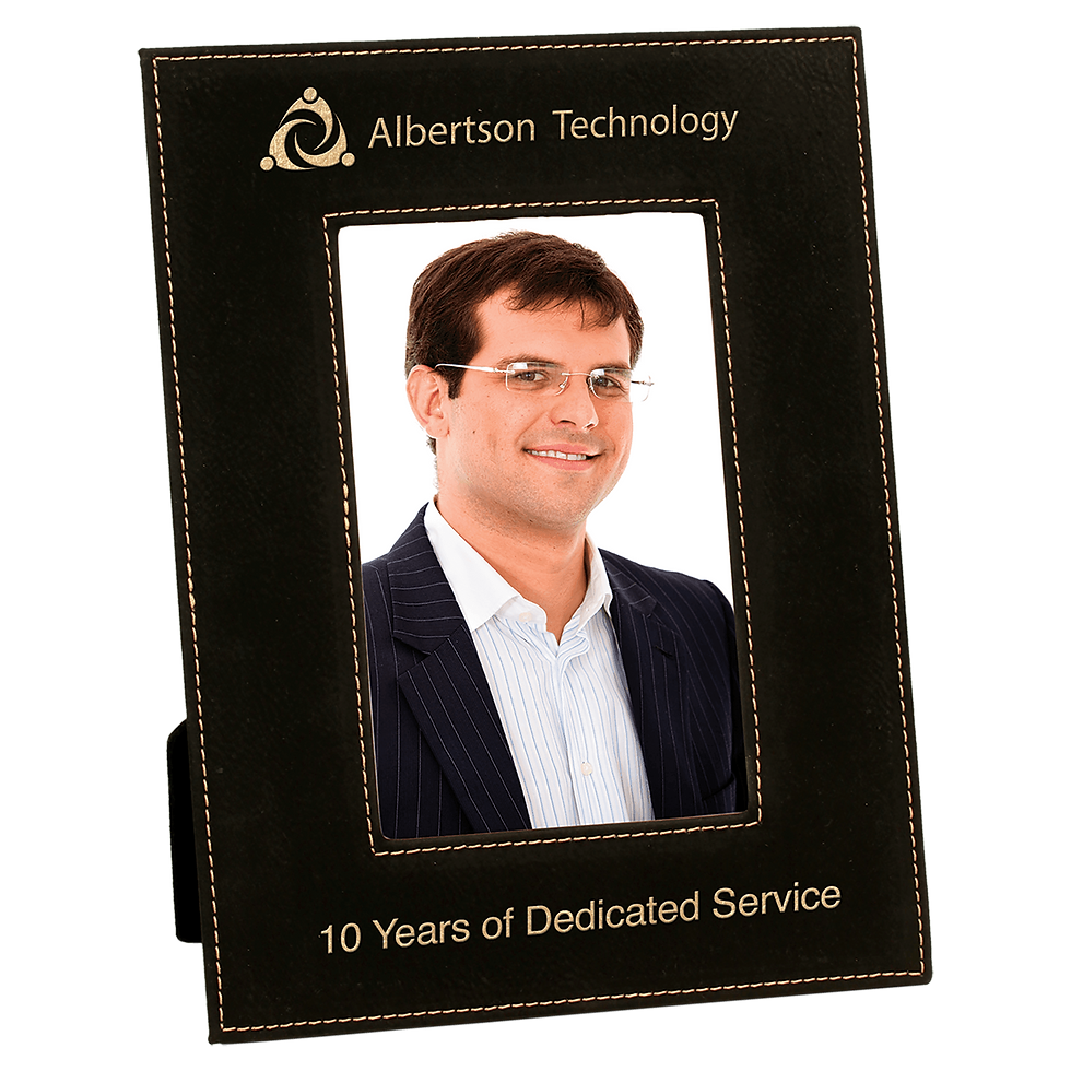 Thumbnail: 4" x 6" Laserable Leatherette Photo Frame