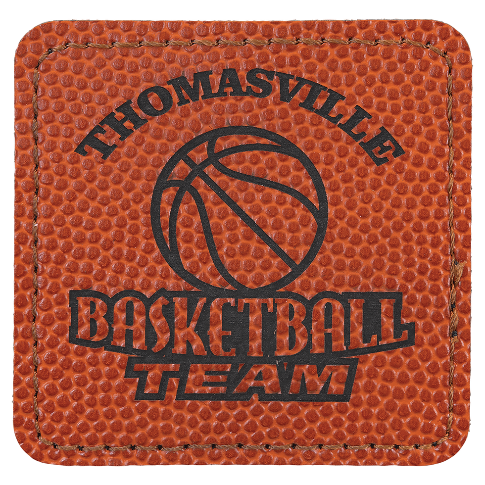 Thumbnail: 2 1/2" x 2 1/2" Square Laserable Leatherette Patch with Adhesive