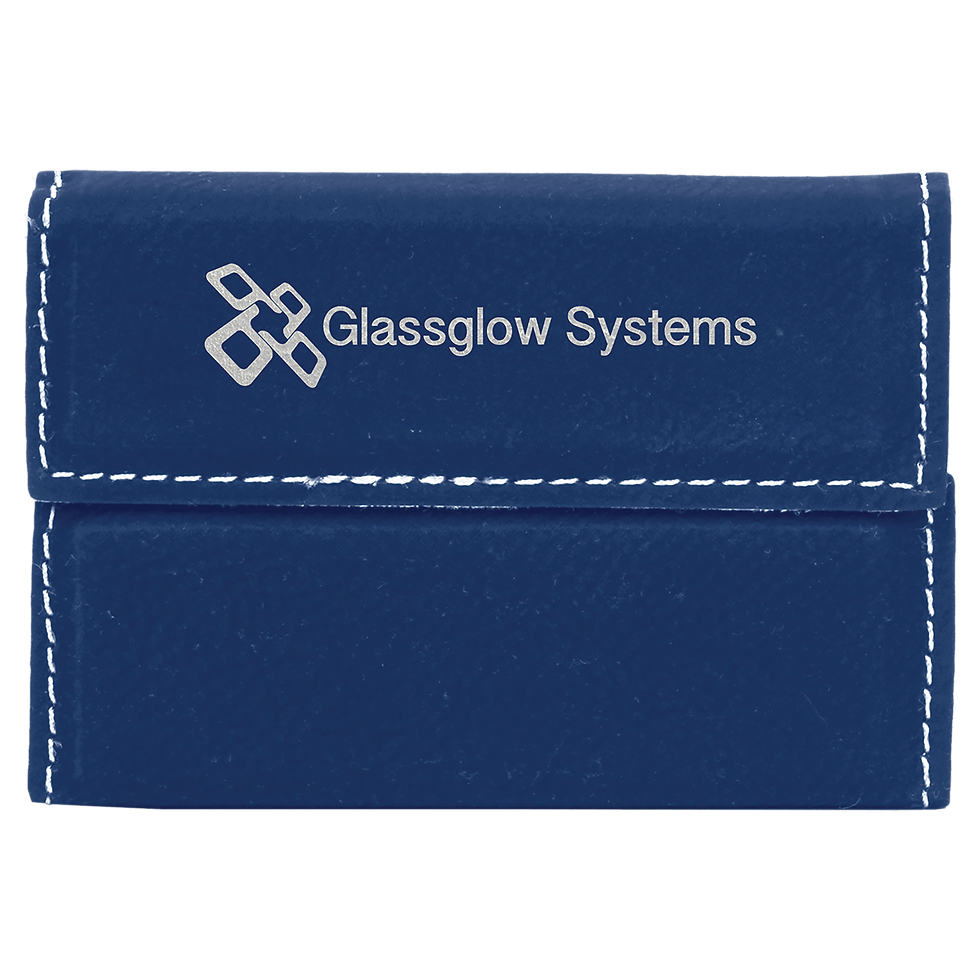 Thumbnail: 3 3/4" x 2 3/4" Laserable Leatherette Hard Business Card Holder