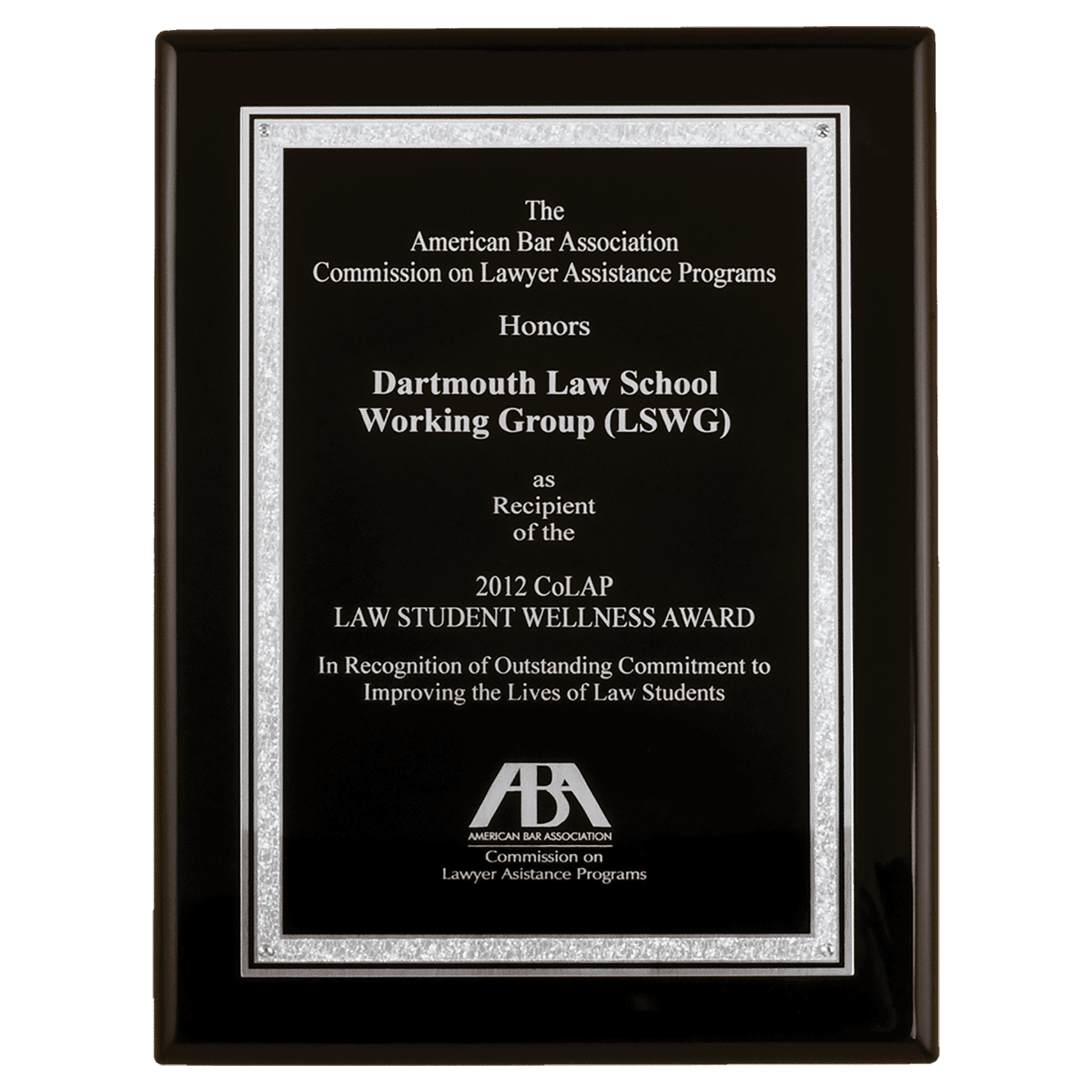 8" x 10" Airflyte Black Piano Finish Plaque with Black Laser Engravable Aluminum