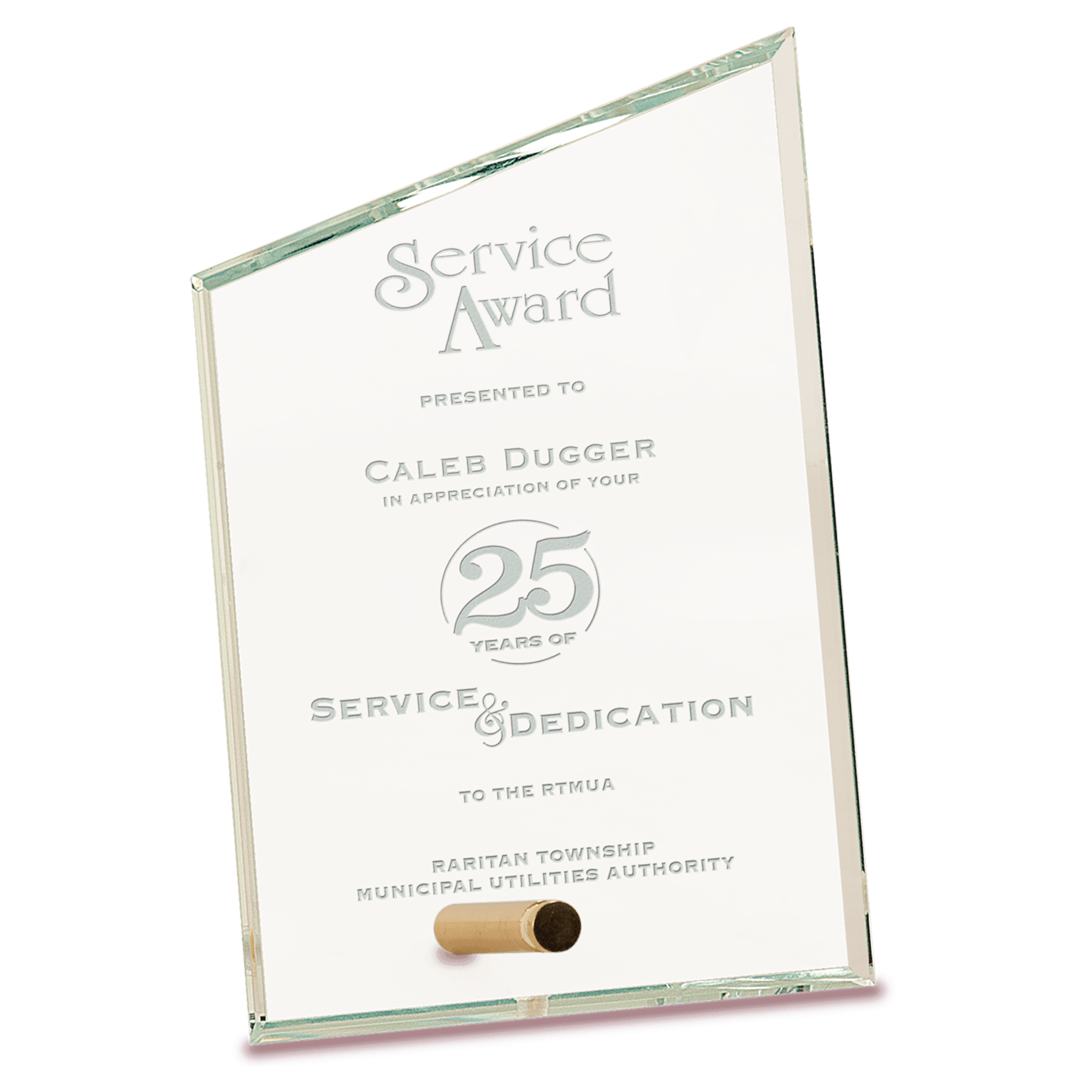 4" x 6" Clear Slant Rectangle CrystalEdge Glass