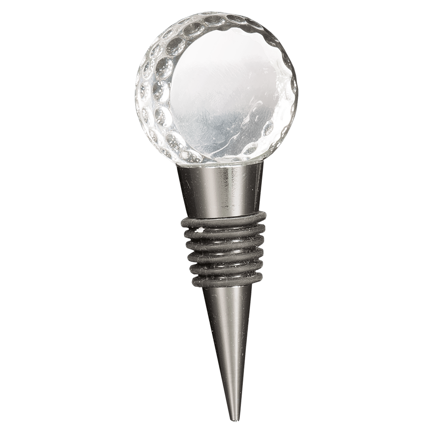 4" Crystal Golf Ball Wine Stopper