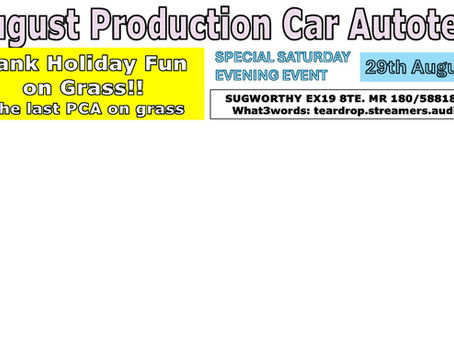 Production Car Autotest 29th August - Results