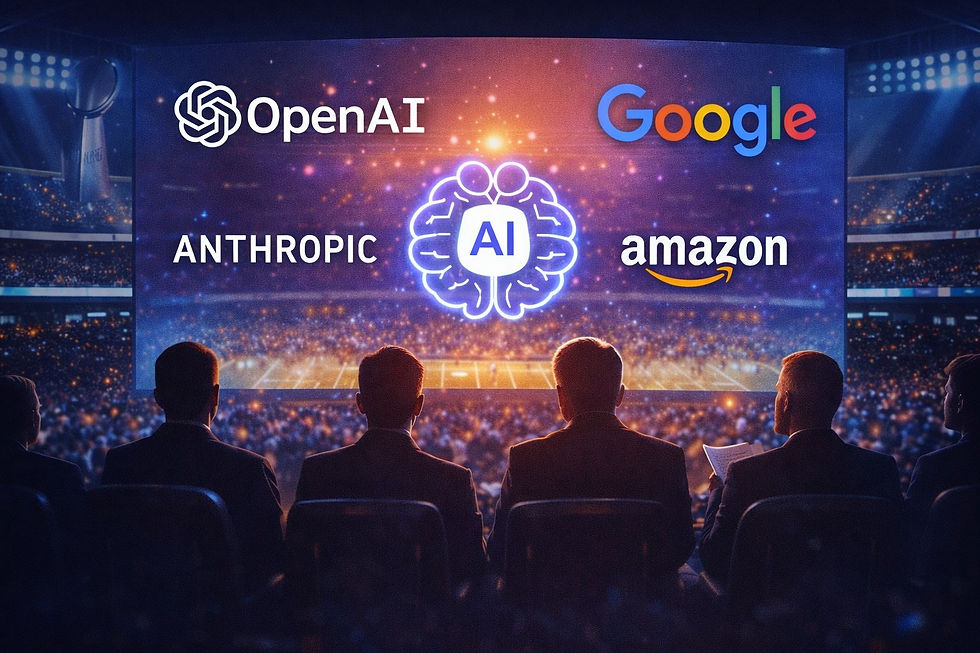 ludia sedia na stadione a pozeraju na reklamy 