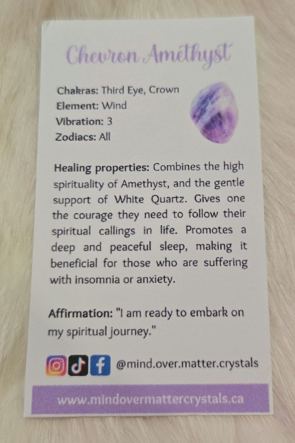 Thumbnail: Chevron Amethyst Crystal Tumble
