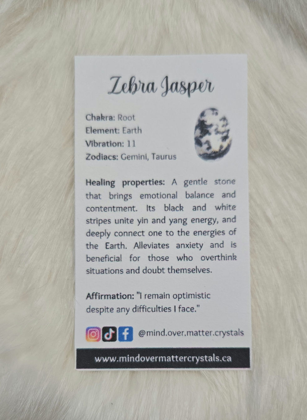 Thumbnail: Zebra Jasper Crystal Tumble 