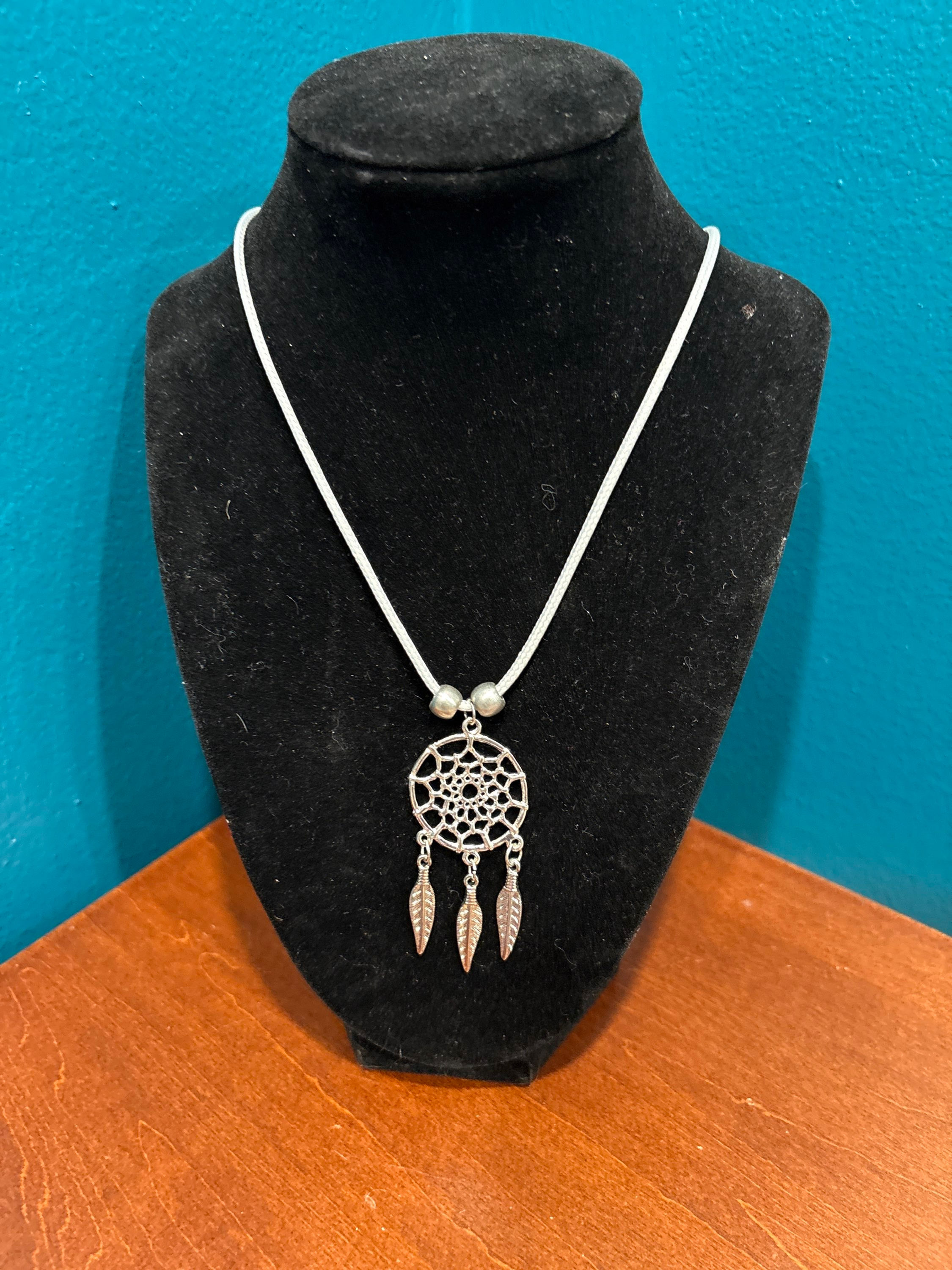 Silver Dreamcatcher Necklace 