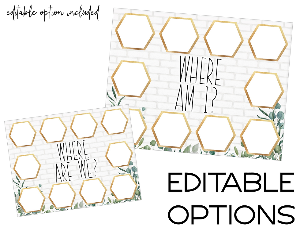Thumbnail: Brick & Botanical Gold Where Are We Sign