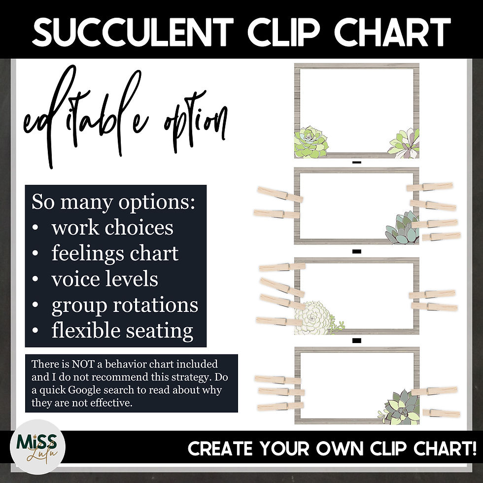 Thumbnail: Succulent Clip Chart Pack