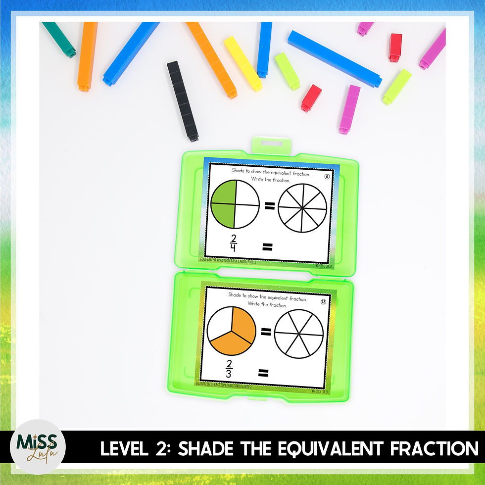 Thumbnail: Equivalent Fraction Task Cards
