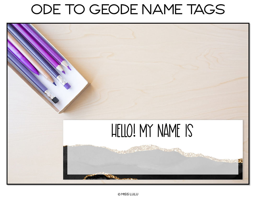 Thumbnail: Ode to Geode Name Tags