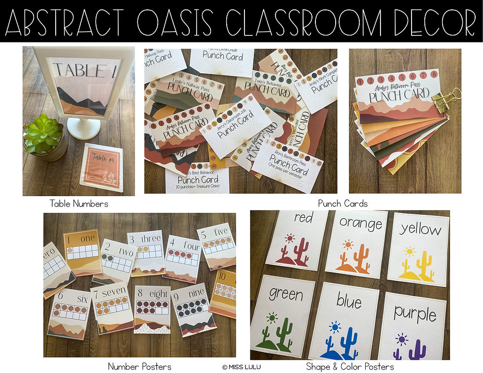 Thumbnail: Abstract Oasis Classroom Decor Bundle