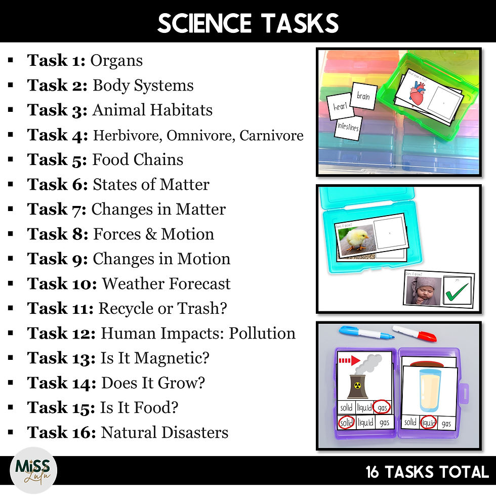 Thumbnail: Independent Work Tasks for Secondary Special Education & IEP Goals Bundle 2