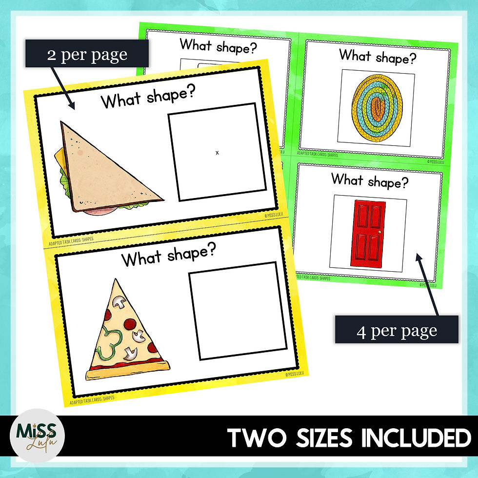 Thumbnail: Shapes Adapted Task Cards