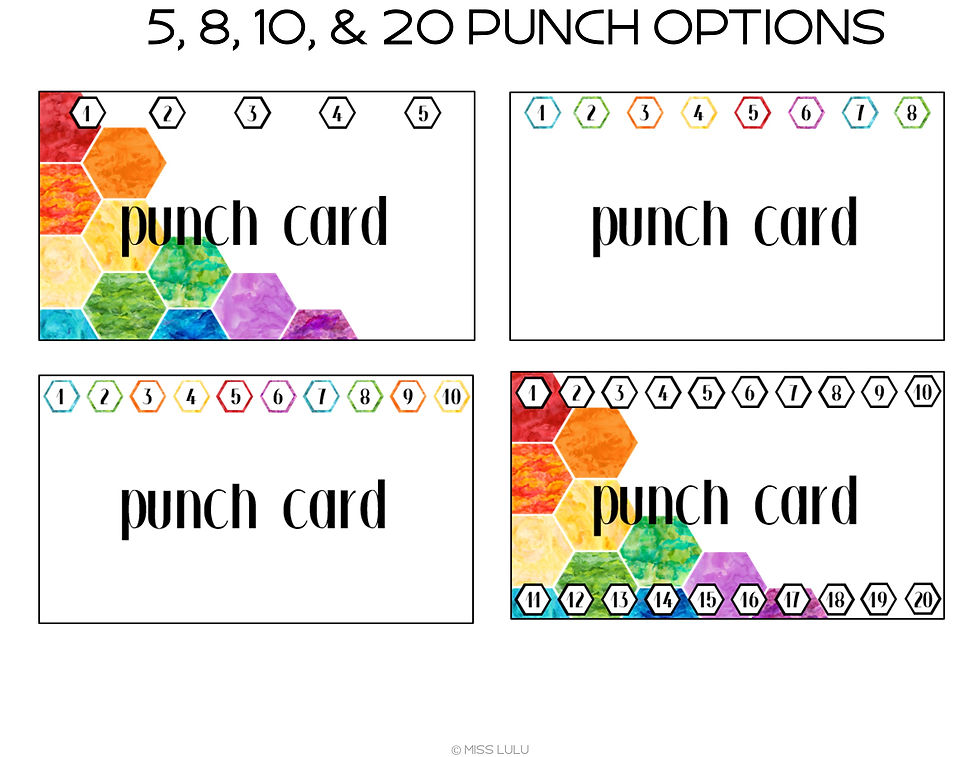 Thumbnail: Hexagon Hues Punch Cards