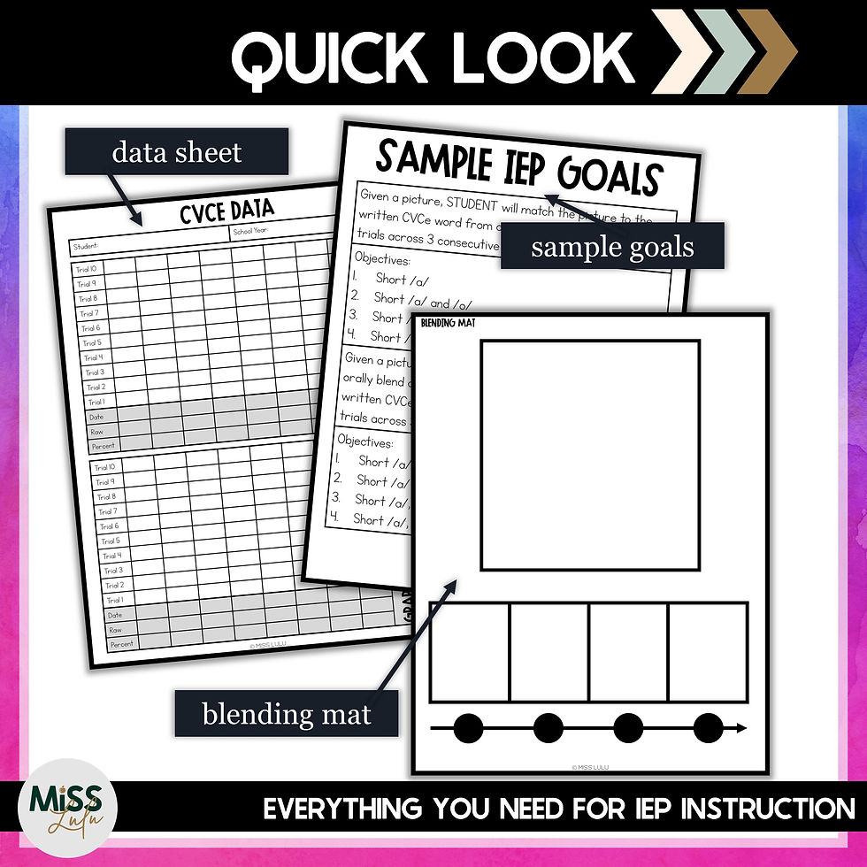 Thumbnail: Strategic Instruction CVCe Task Cards for Special Education