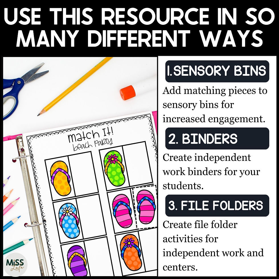 Thumbnail: Seasonal Matching Activities Bundle for Special Education