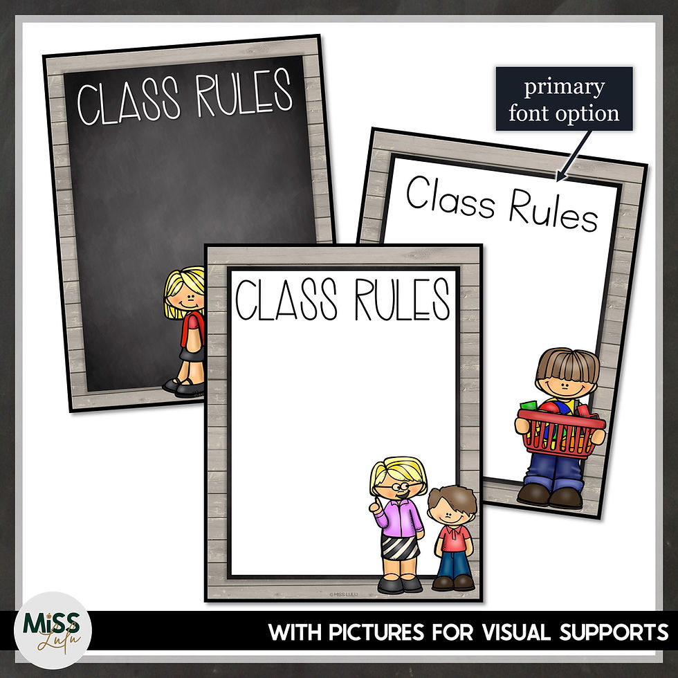 Thumbnail: Succulent Classroom Rule Posters