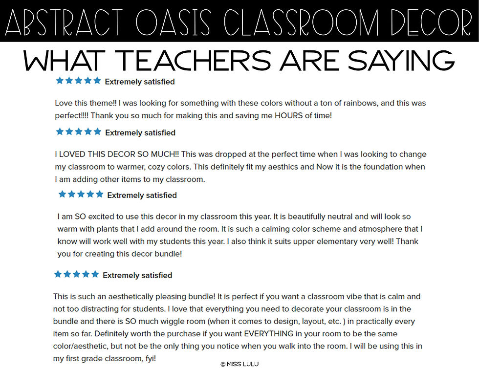 Thumbnail: Abstract Oasis Classroom Decor Bundle