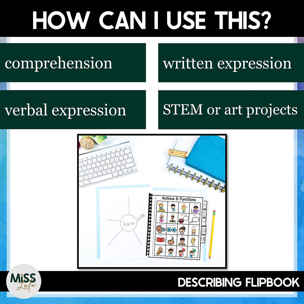 Thumbnail: Describing Flipbook - Visual Supports for Writing & Brainstorming