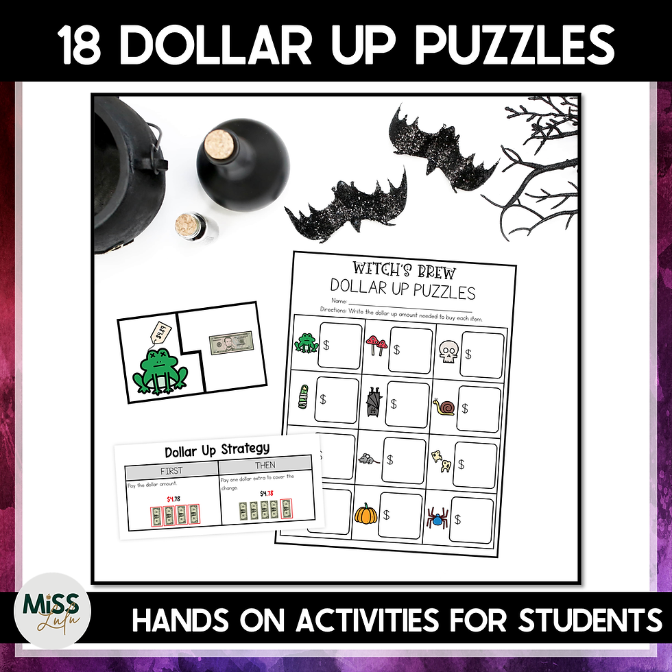 Thumbnail: Witch's Brew Halloween Dollar Up Activities for Special Education