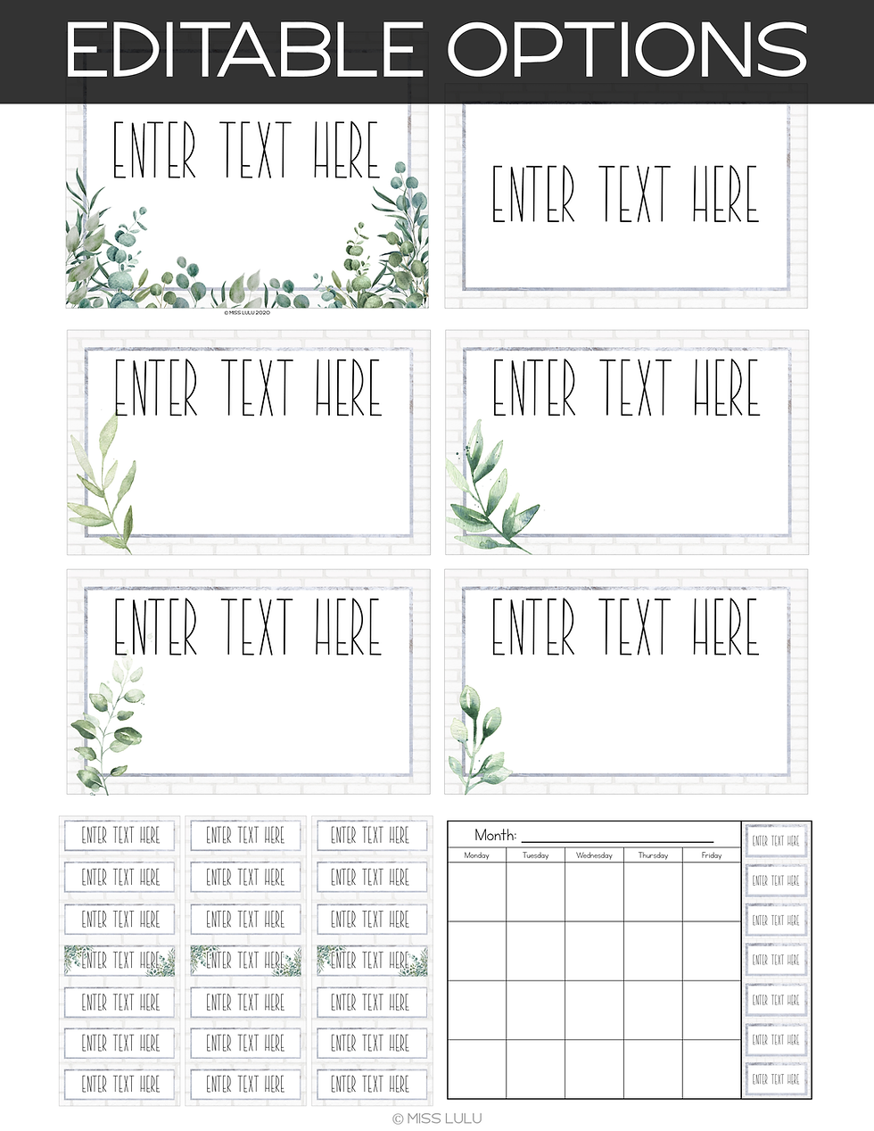 Thumbnail: Brick & Botanical Galvanized Clip Chart