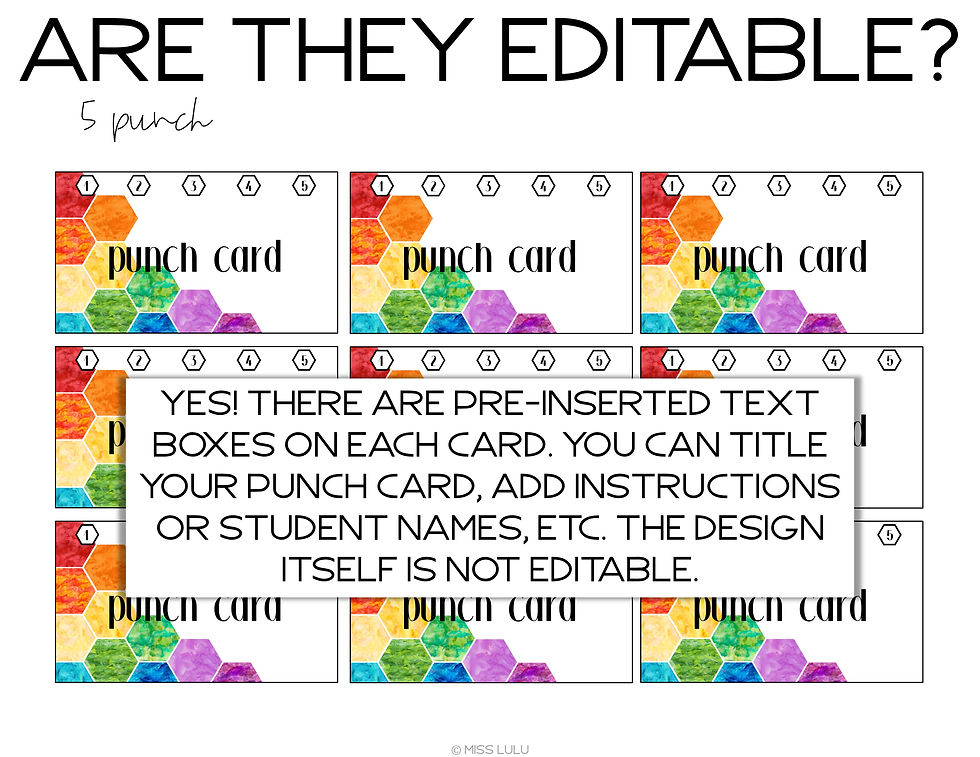 Thumbnail: Hexagon Hues Punch Cards