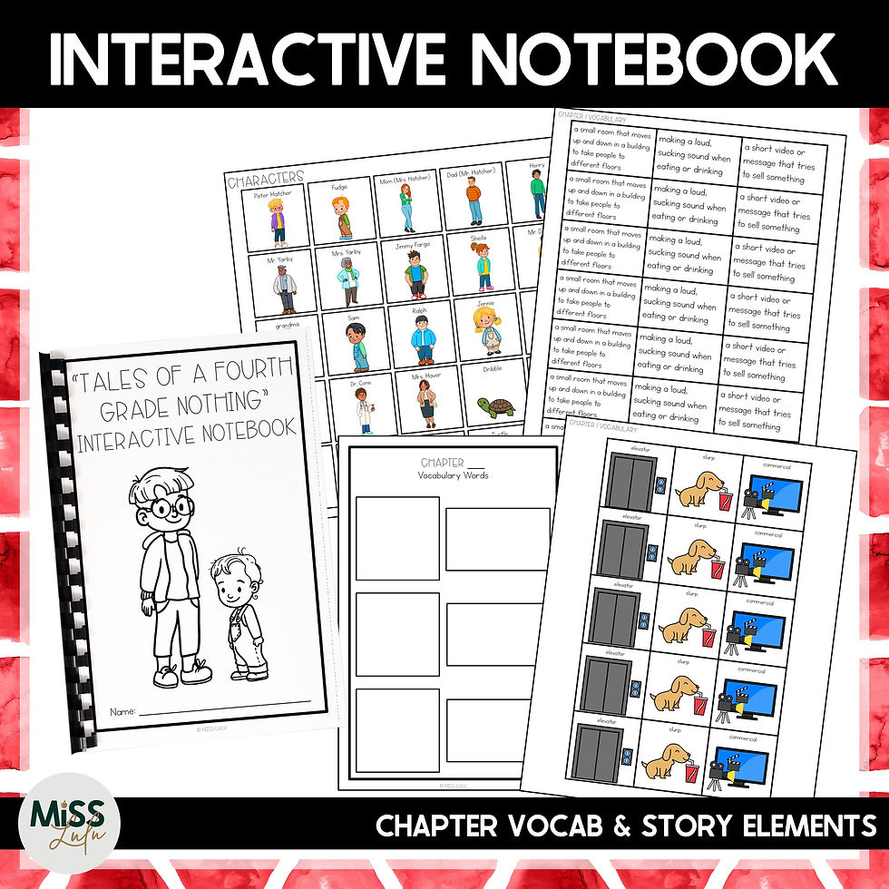 Thumbnail: Tales of a Fourth Grade Nothing Novel Study Literacy Unit for Special Education
