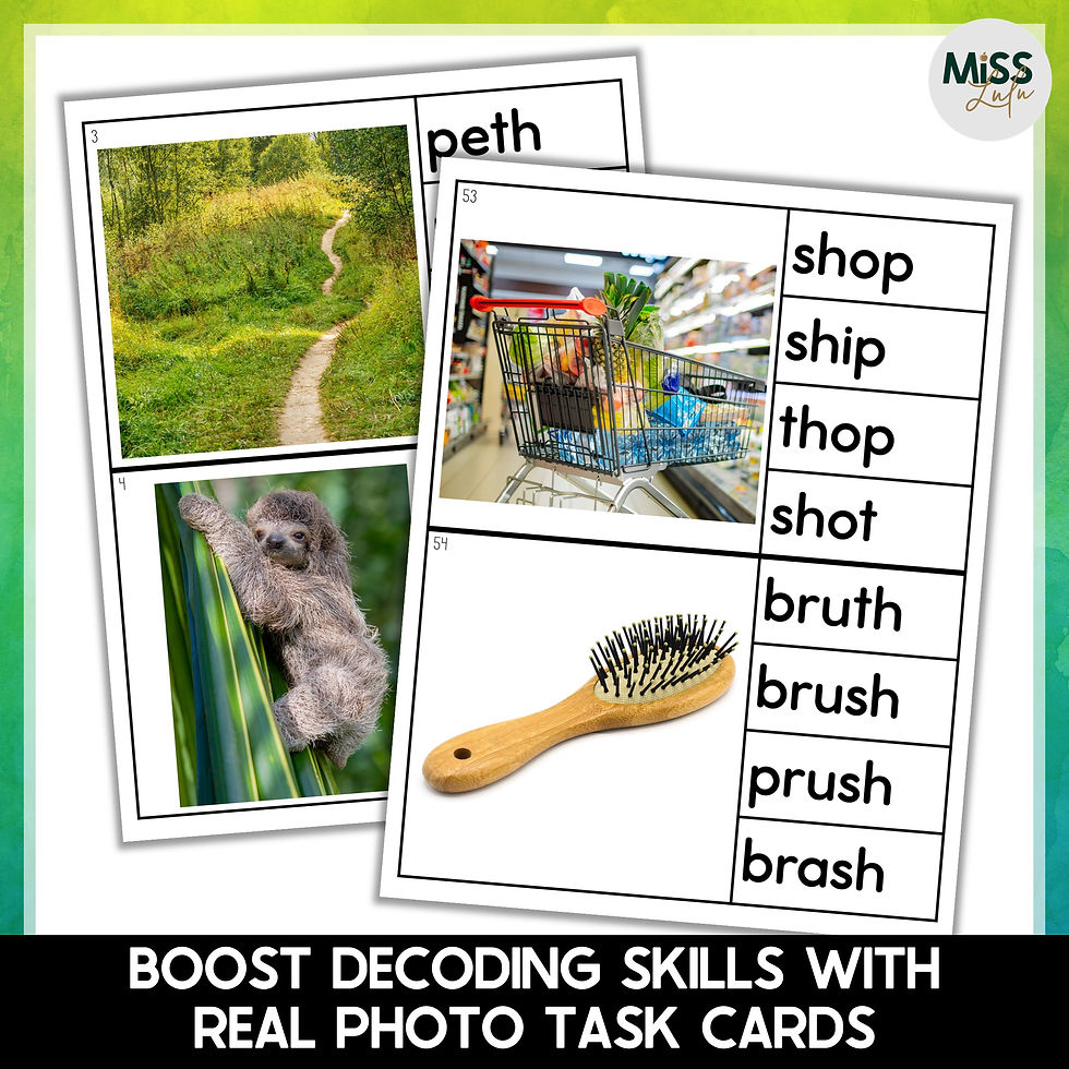 Thumbnail: Strategic Instruction Digraphs Task Cards for Special Education