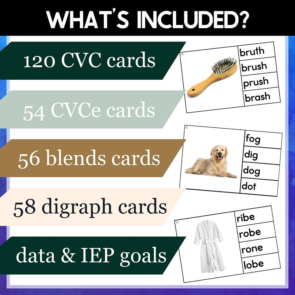 Thumbnail: Strategic Phonics Task Cards Bundle for Special Education