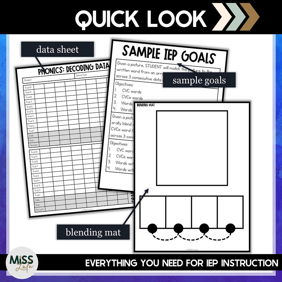 Thumbnail: Strategic Phonics Task Cards Bundle for Special Education