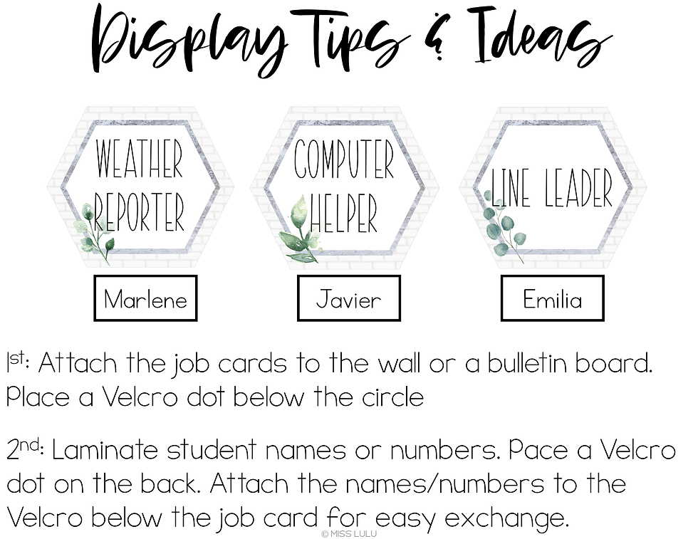 Thumbnail: Brick & Botanical Galvanized Classroom Job Chart