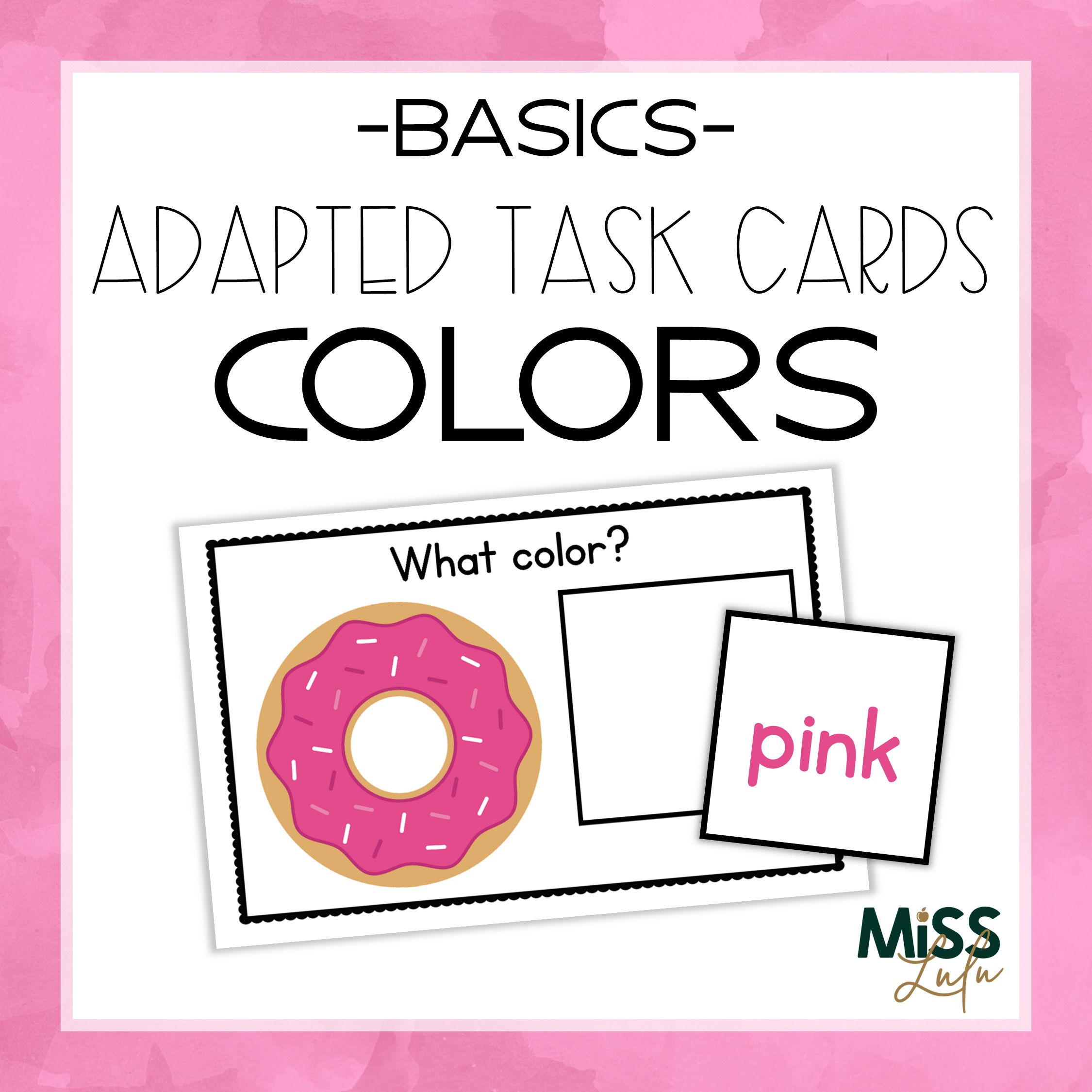 Colors Adapted Task Cards