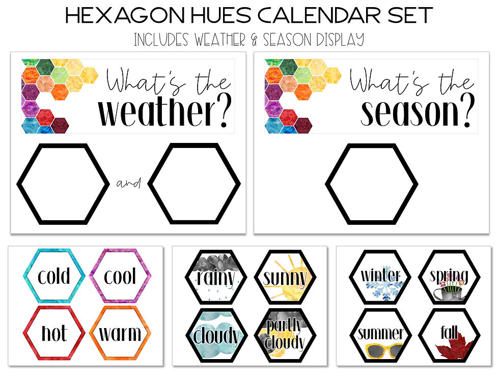 Thumbnail: Hexagon Hues Calendar Set