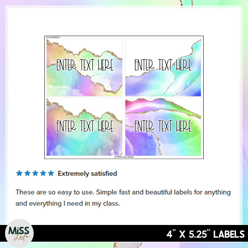 Thumbnail: Pastel Geode Editable Labels