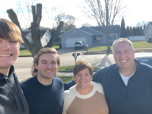 Schmidtknecht family picture in local neighborhood