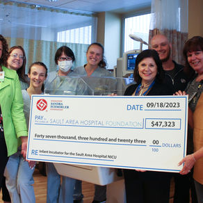 Sandra Schmirler Foundation's $47,323 Gift Funds New Infant Incubator for Sault Area Hospital NICU