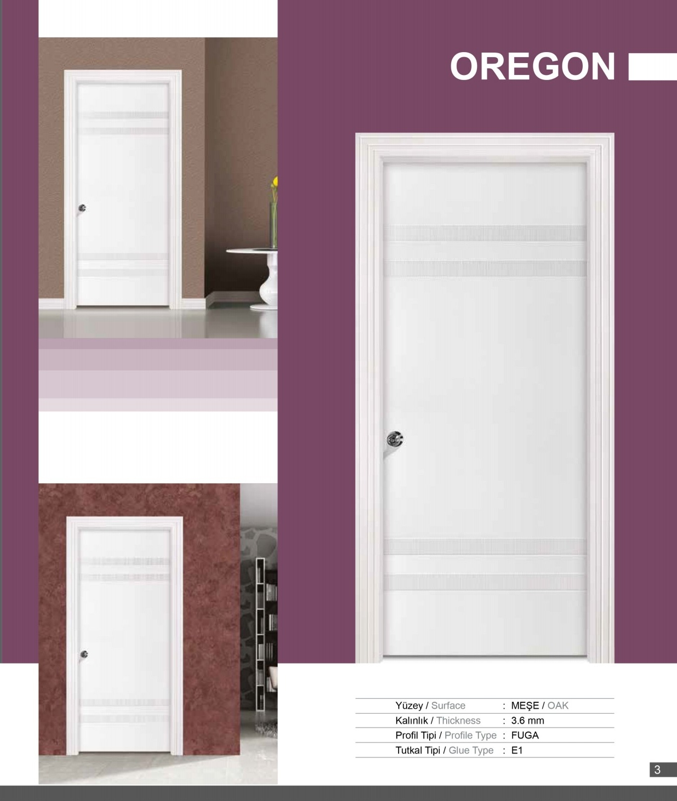 Kapı Panelli Oregon TaverDoor 1750x2150 3,4mm E1 door skin