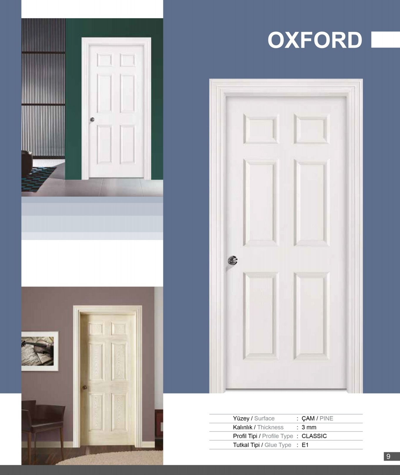 Kapı Panelli Oxford TaverDoor 3mm E1 door skin