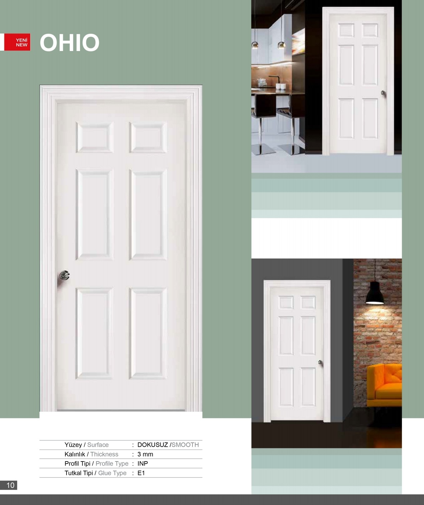 Kapı Panelli Ohio TaverDoor 3mm E1 door skin