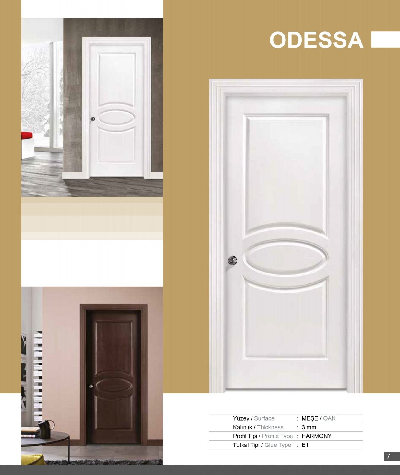 Kapı Panelli ODESA TaverDoor 3mm E1 door skin