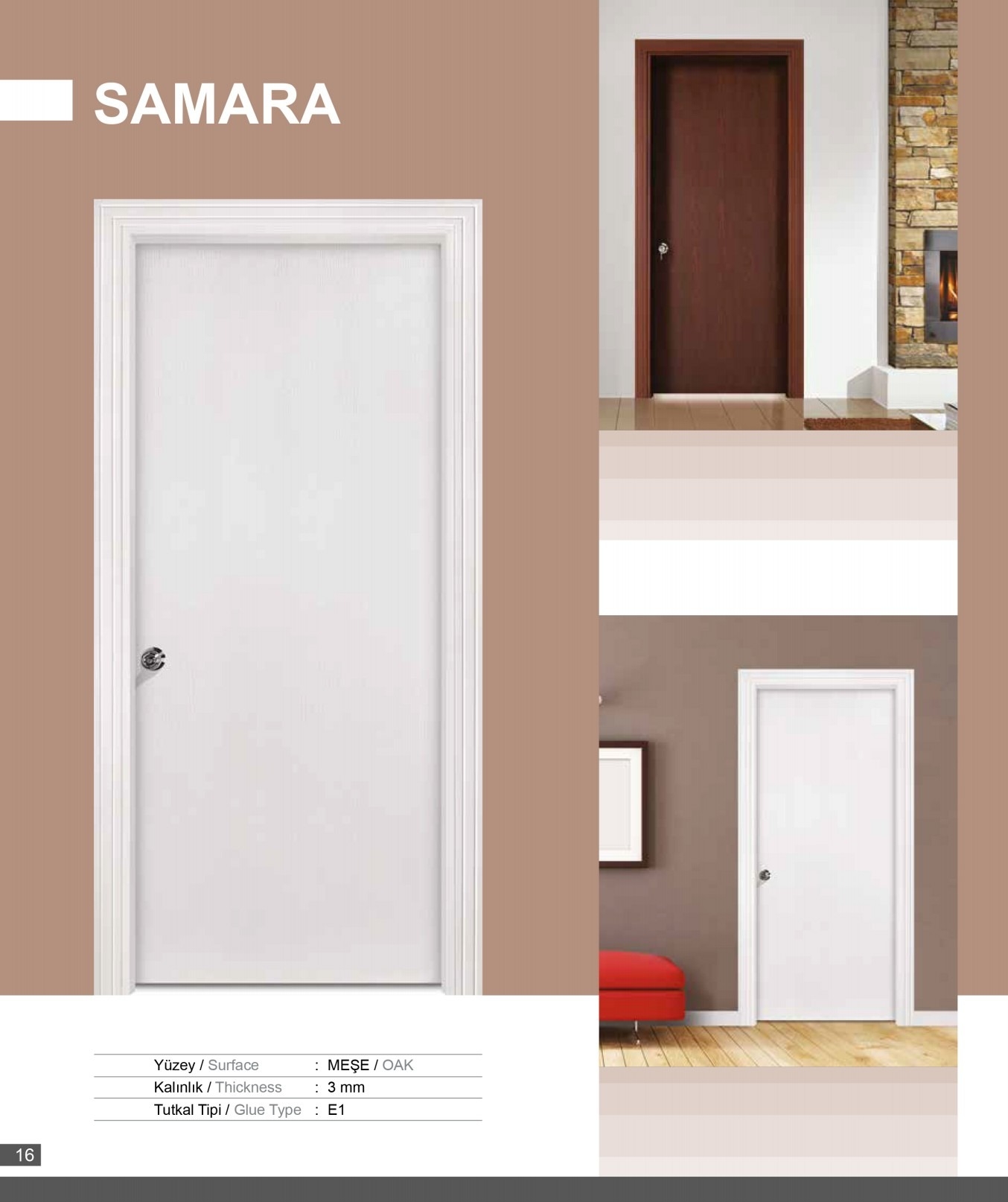 Kapı Panelli Samara TaverDoor 1750x2150 3mm E1 door skin