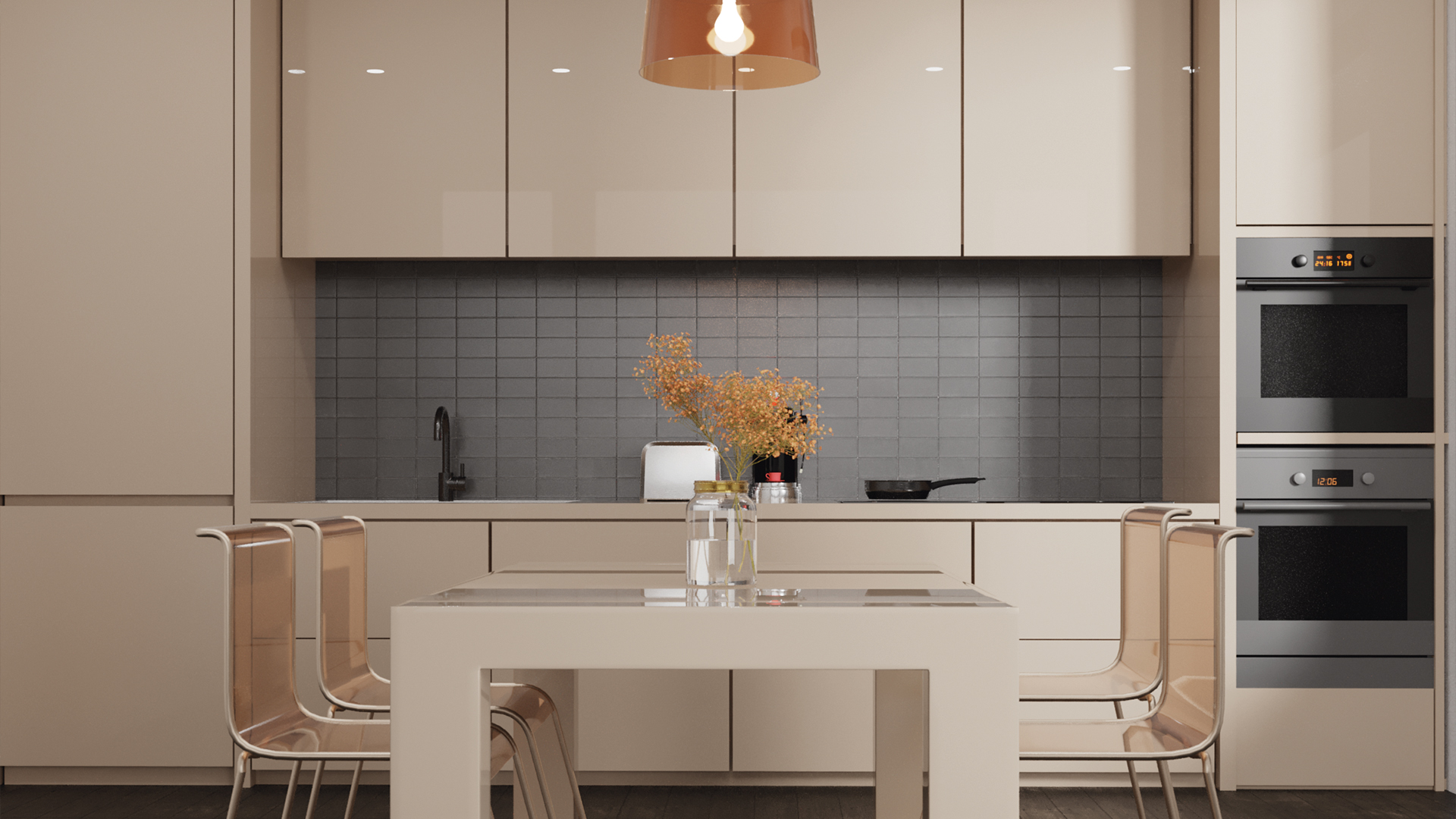MDFLAM KAPAK PANEL HIGLOSSY Pastel Bej HG_67C 1220*2800 DÜZ gr2