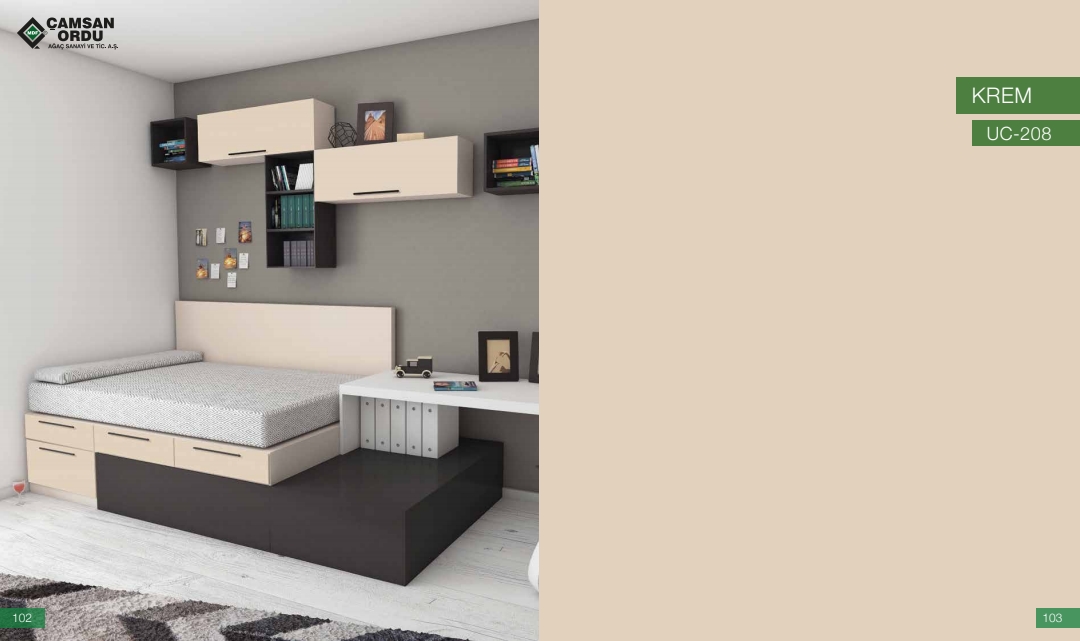 MDFLAM 2100x2800 GRUP1 UC208 KREM Çamsan Ordu